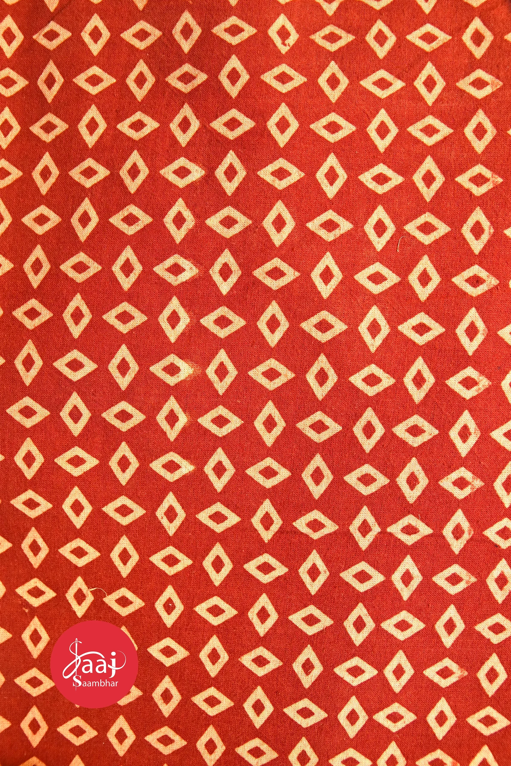 Ajrakh Red & Black Fabrics 10