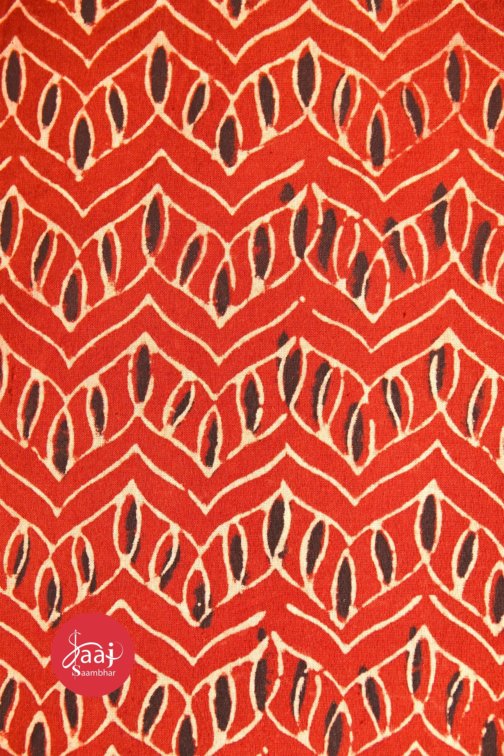 Ajrakh Red & Black Fabrics 12