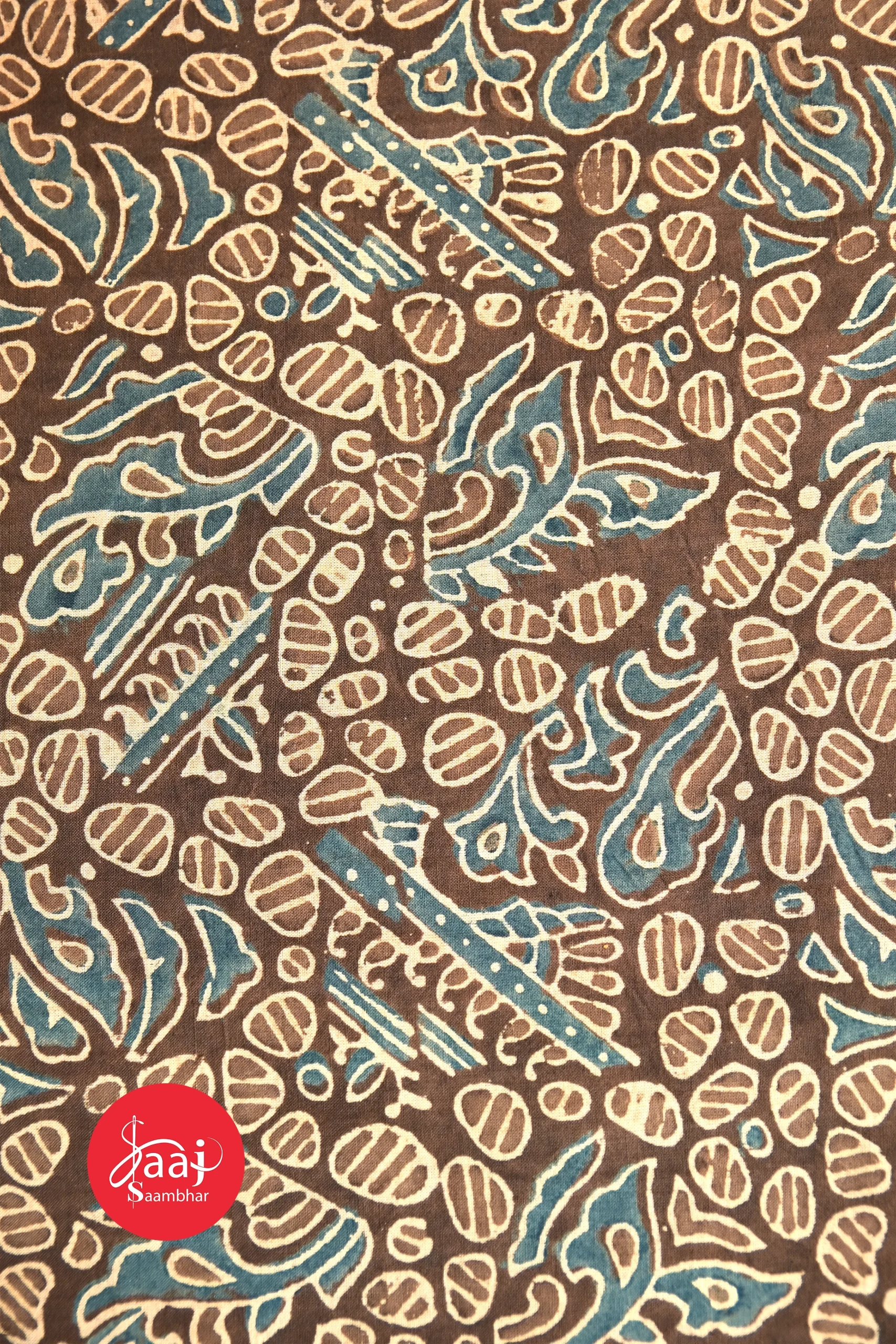 Ajrakh Veg dye Hand Block Fabrics 05
