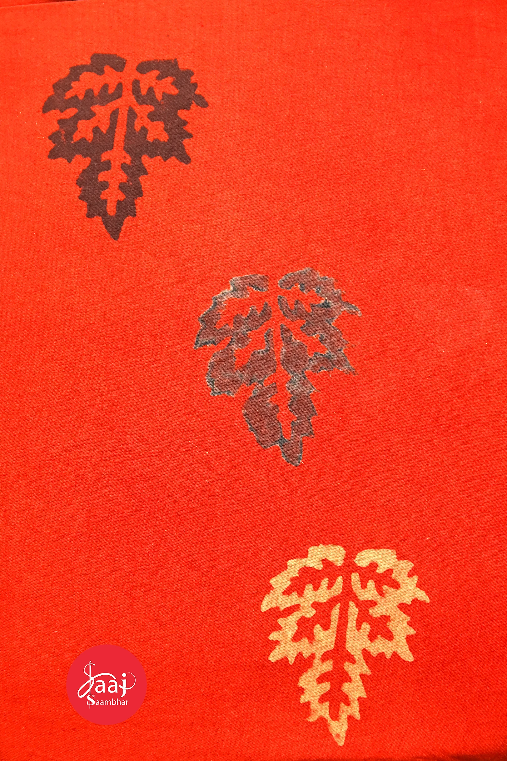 Ajrakh Veg dye Hand Block Fabrics 09