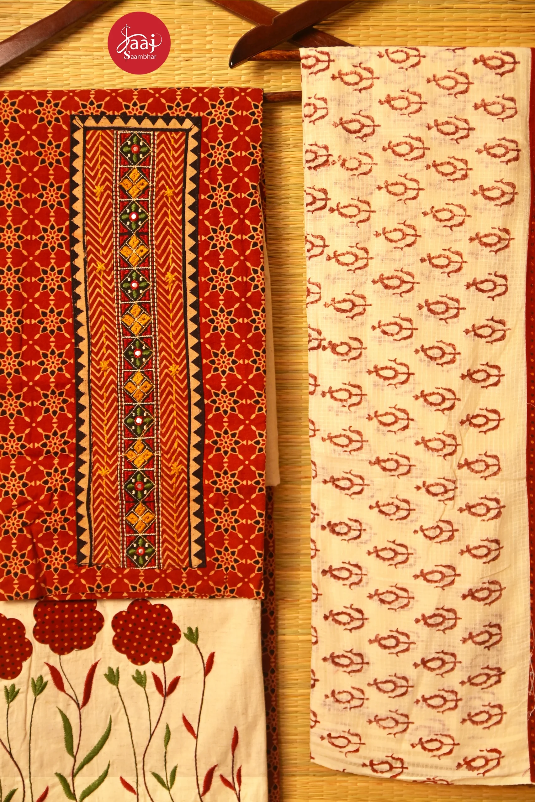 Ajrakh Unstitched dress materials 01