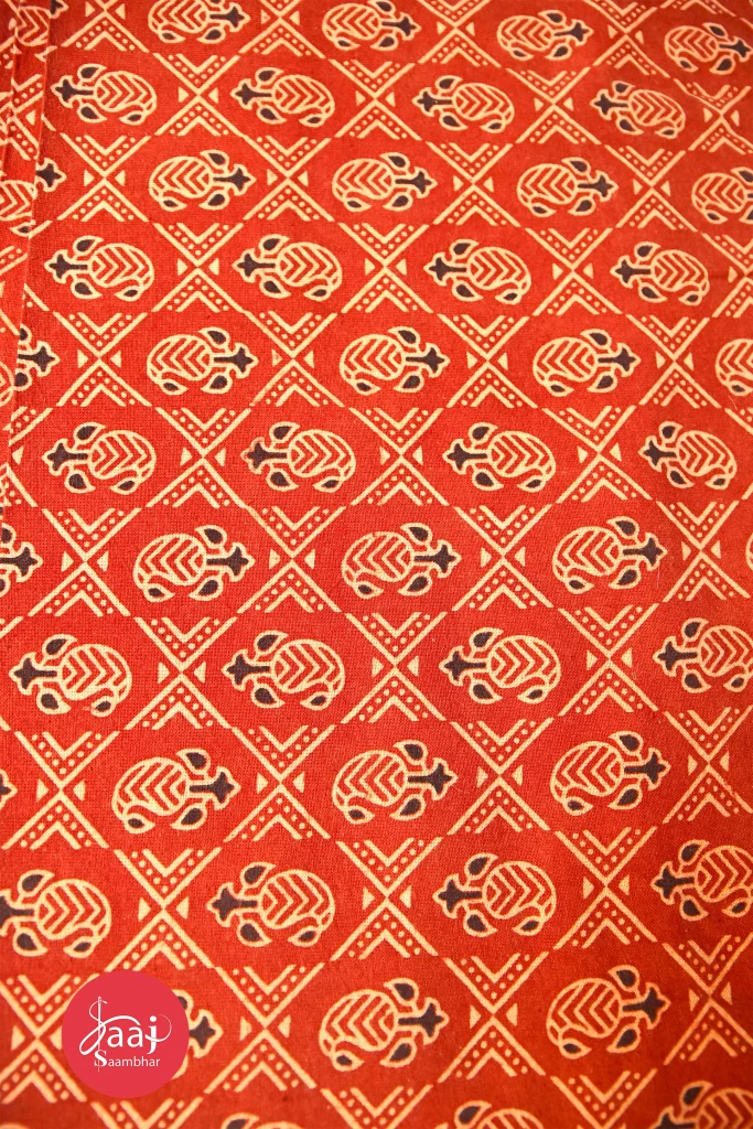 Ajrakh Red & Black Fabrics