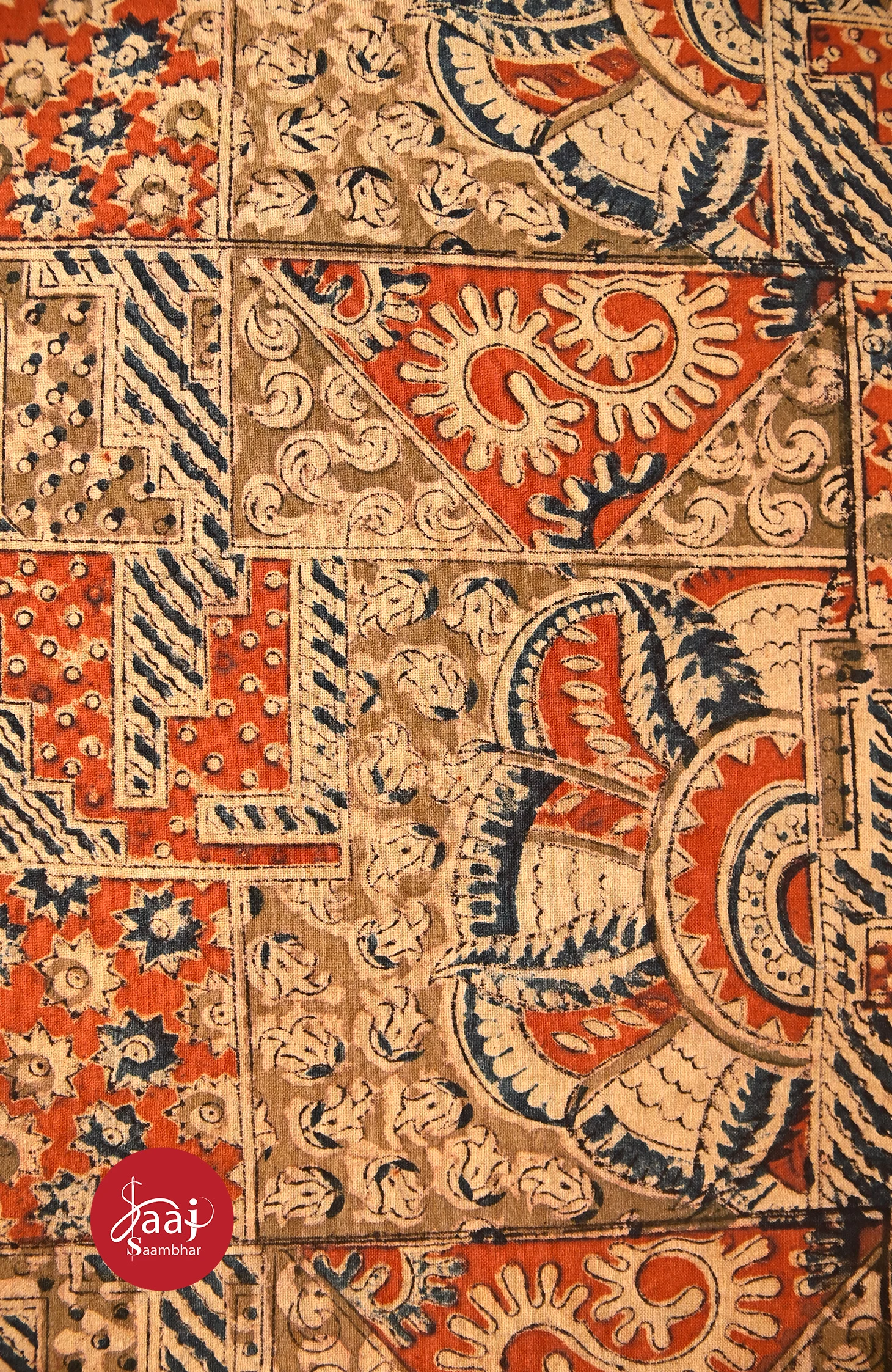 Kolamkari hand block Fabrics 04