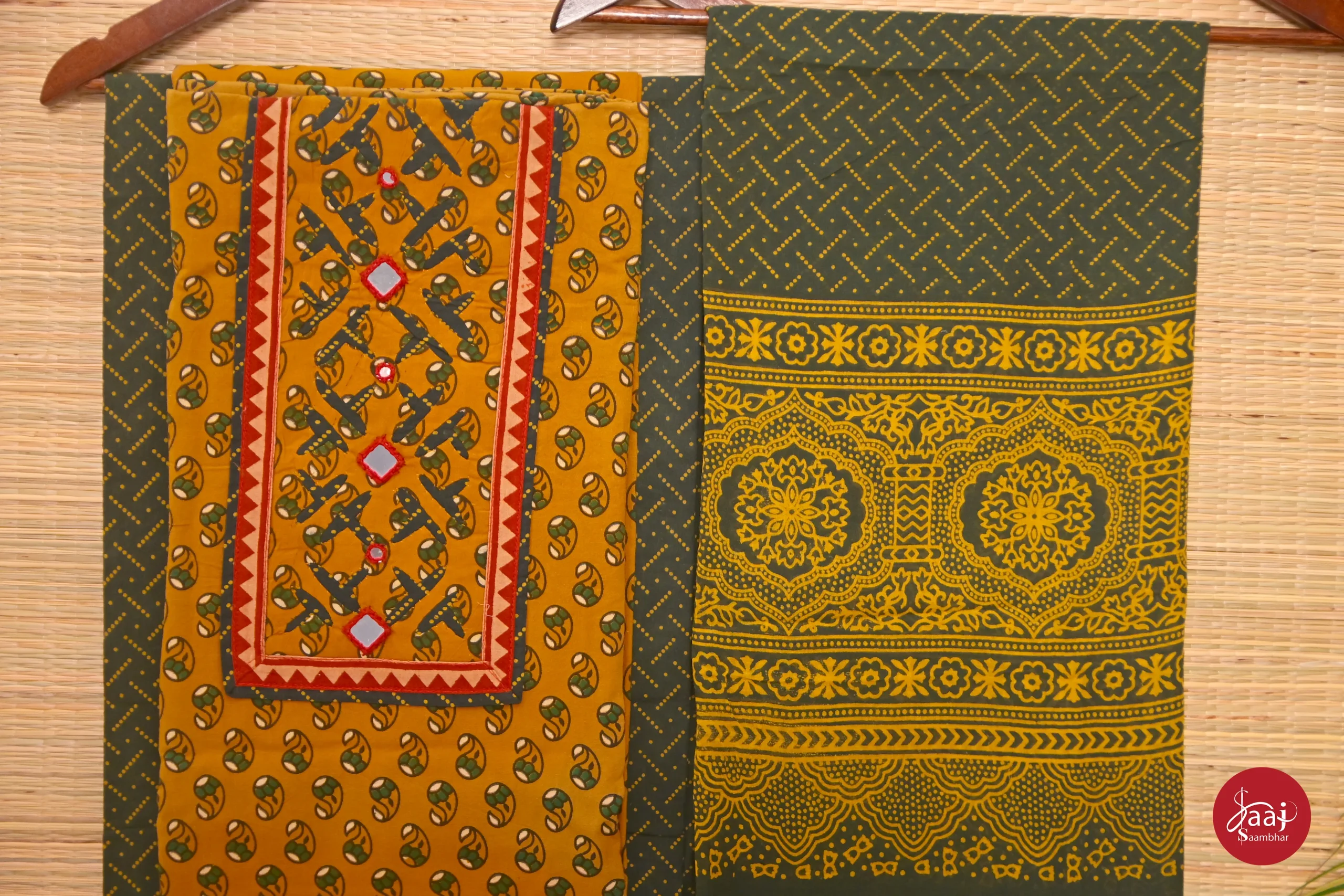 Ajrakh Unstitched dress materials 02