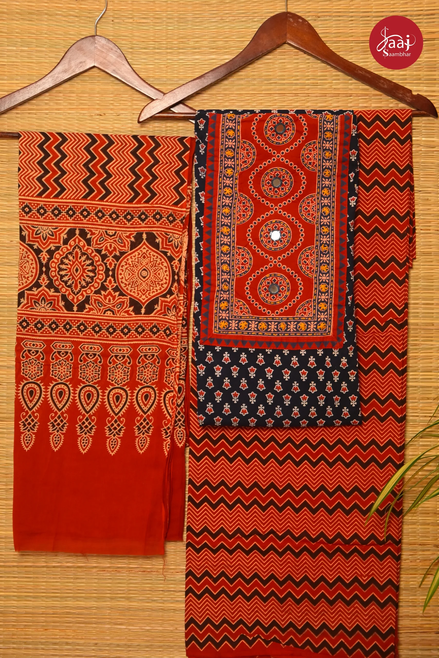 Ajrakh Unstitched dress materials 03