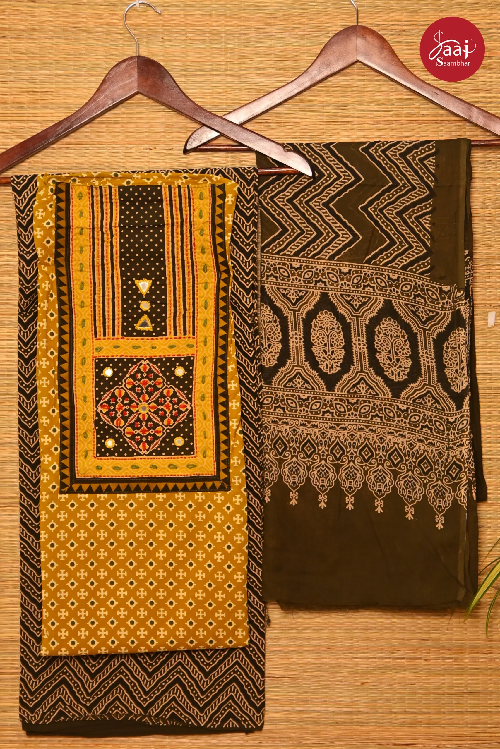 Ajrakh Unstitched dress materials 05