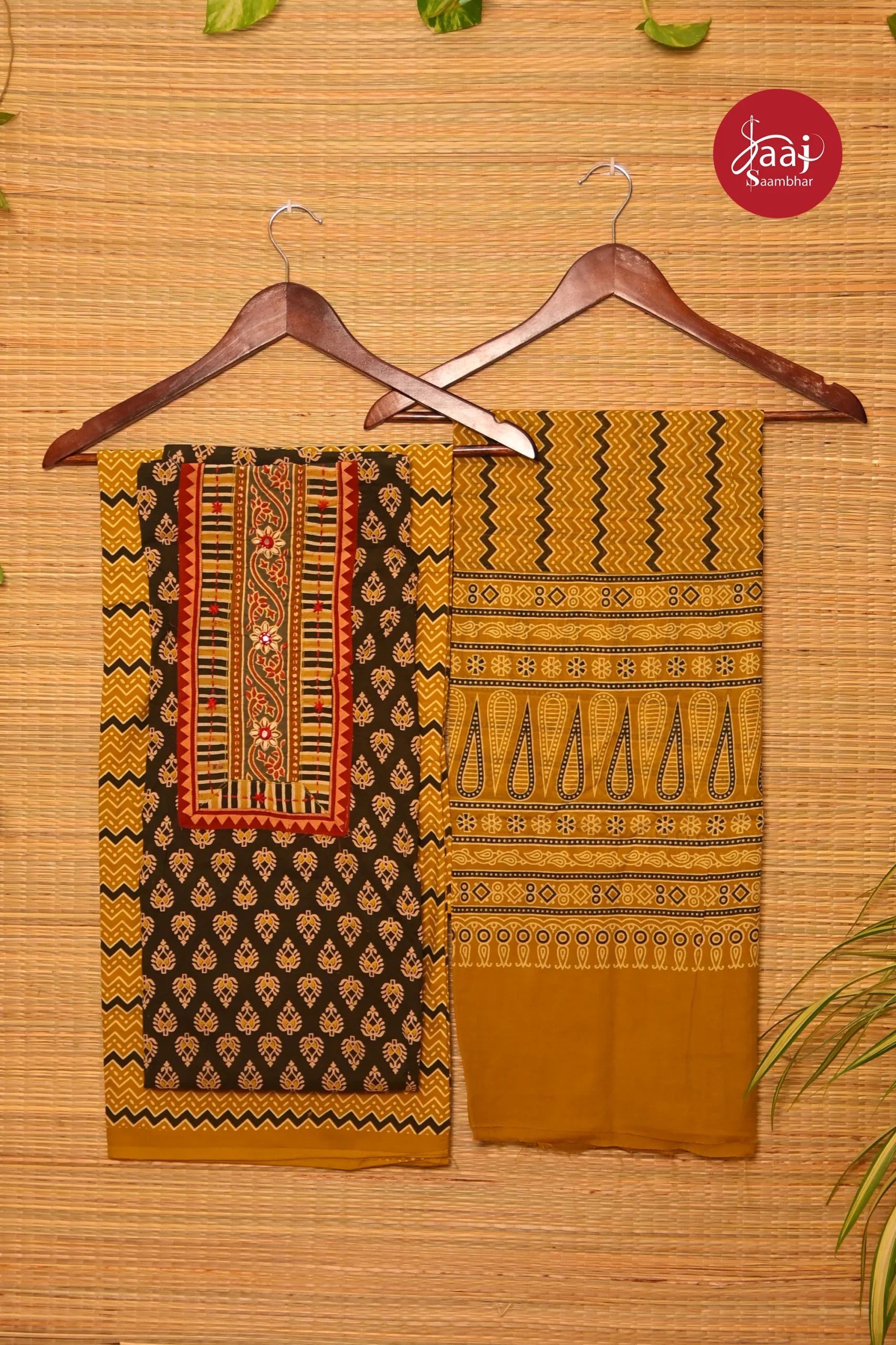 Ajrakh Unstitched dress materials 06