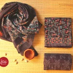 Art Chanderi Block Unstitched Dress Materials