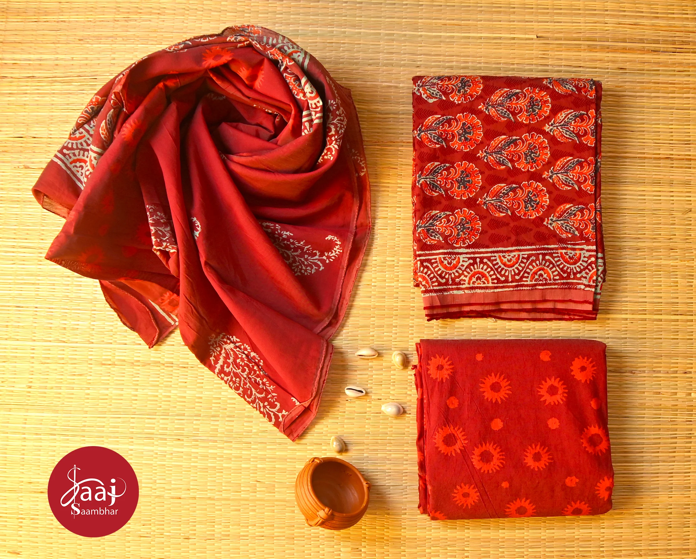 Art Chanderi Block Unstitched Dress Materials 02