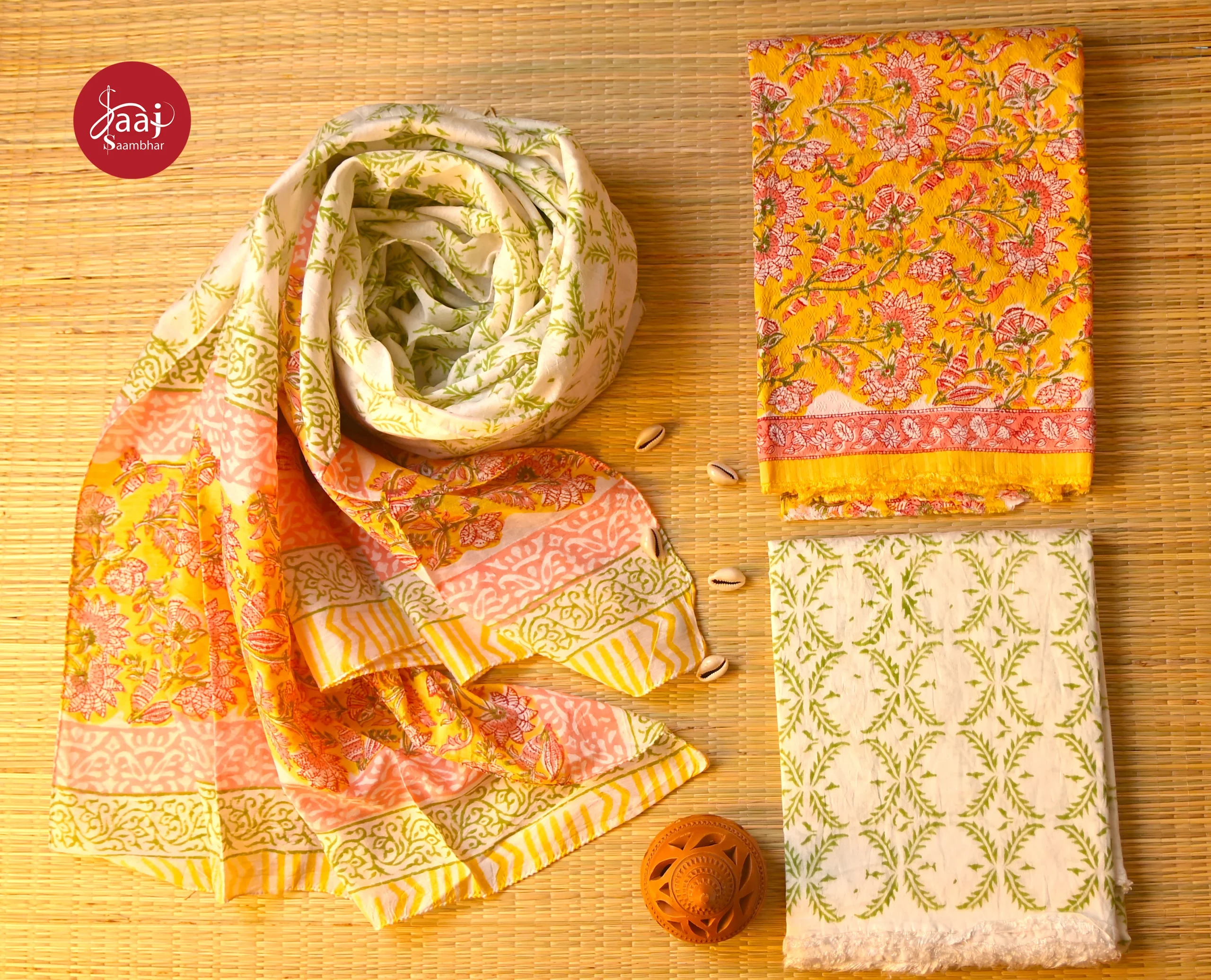 Art Chanderi Block Unstitched Dress Materials 04