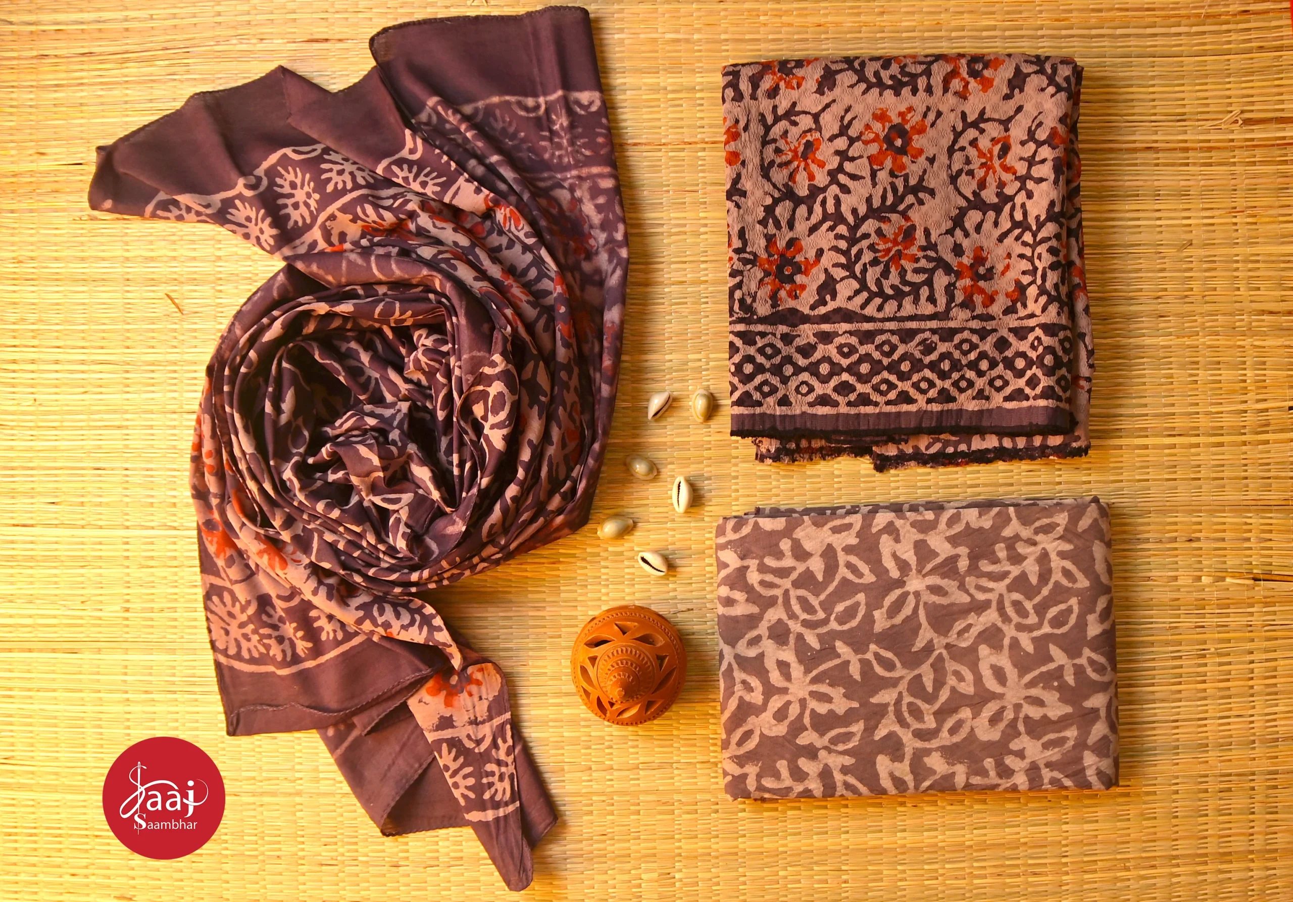 Art Chanderi Block Unstitched Dress Materials 05